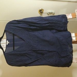 Spense Embroidered Eyelet Top